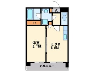 グレ－スコ－ト九大病院前の物件間取画像